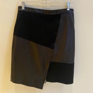NWT | Tibi | Genuine Leather Skirt | Black | Size 6